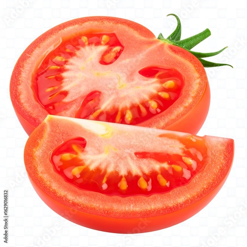 Wallpaper Mural Two tomato slices, vibrant red Torontodigital.ca