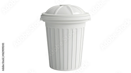 Wallpaper Mural white trash can trash bin on white background Torontodigital.ca