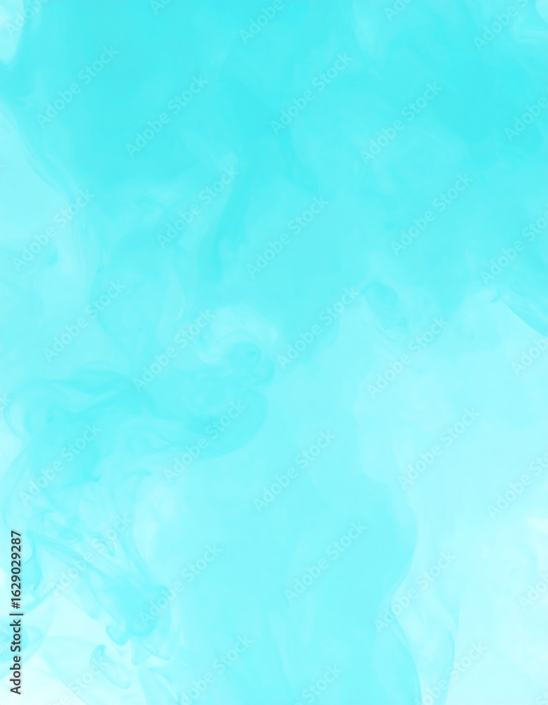 Abstract light blue and white swirling smoke or cloud-like pattern