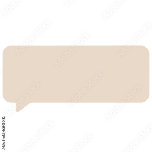 Beige Speech Bubble Chat Box