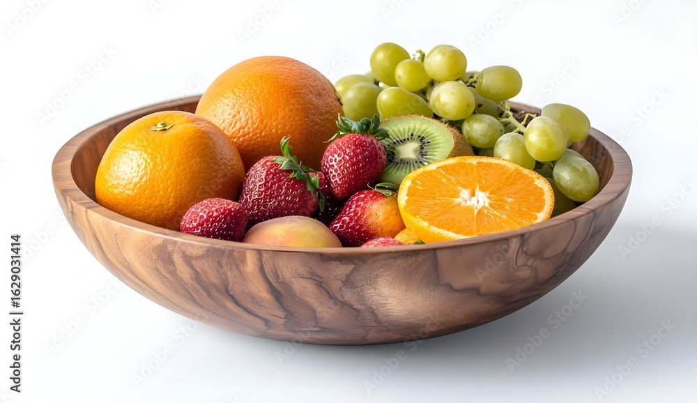 Fresh Fruit in Wooden Bowl Fresh Fruit in Wooden Bowl