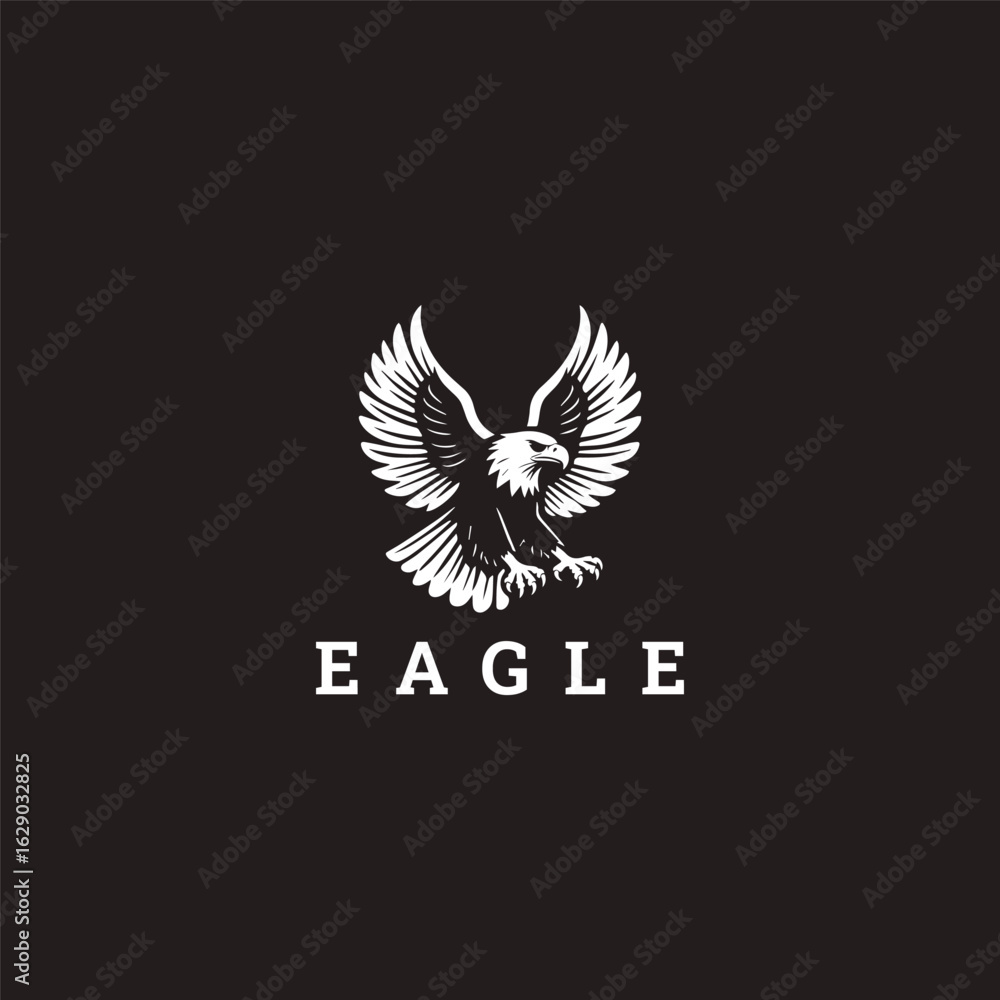 Fototapeta premium Eagle logo vector icon illustration style