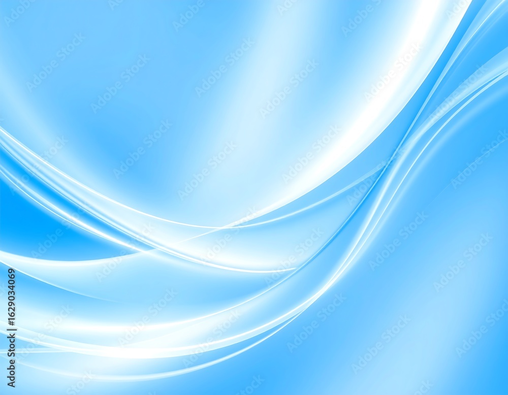Fototapeta premium Abstract light blue flowing wave background