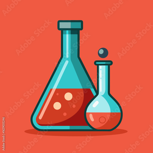 laboratory flask and test tube