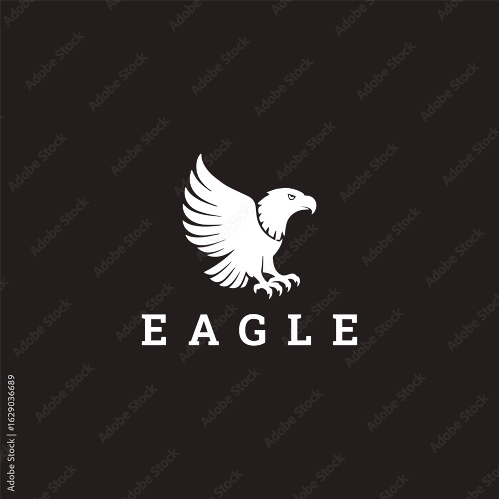 Fototapeta premium Eagle logo vector icon illustration style