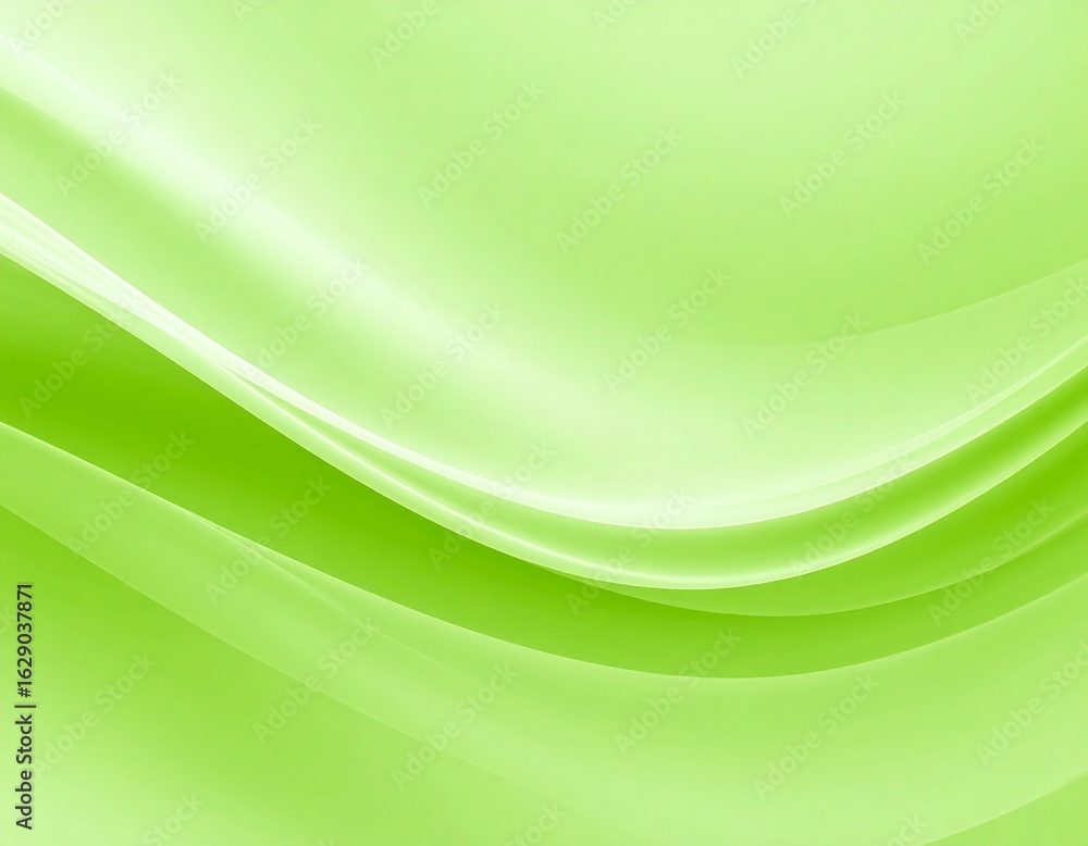 Fototapeta premium Abstract light green flowing wave background