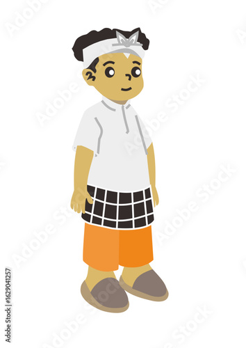 Illustration vector graphic of a young man prays