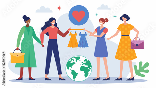 A fashion company partners with a nonprofit organization to donate a portion of their profits towards helping garment workers in developing countries..