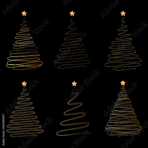Christmas Tree Gold Line Collection