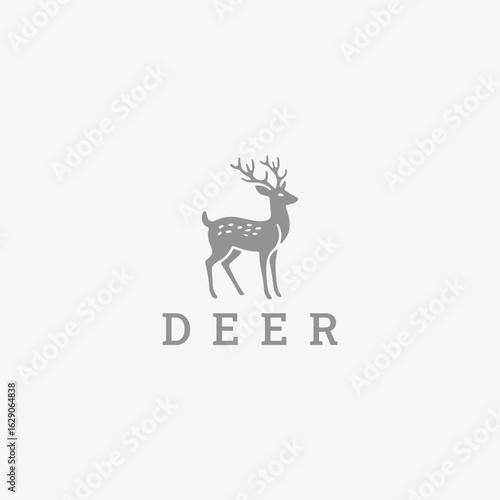 Deer logo vector icon illustration