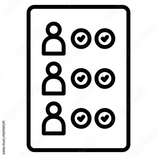 Skill Matrix Icon Element For Design