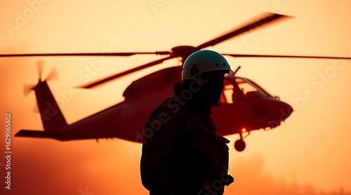 Tsunami Flood Evacuation by Helicopter – Natural Disaster Emergency Rescue Scene