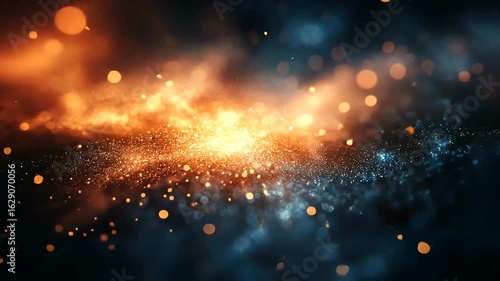 Abstract universe space background with nebula and glittering stellar dust