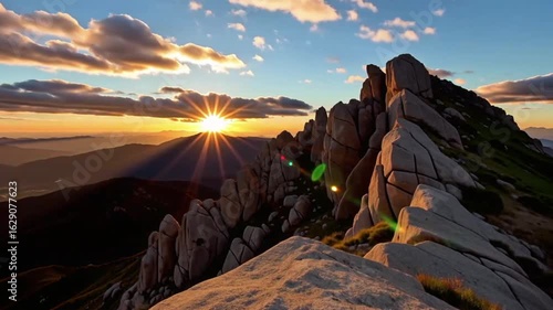 Sunrise Mountain Peak: Majestic Rocks and Scenic View