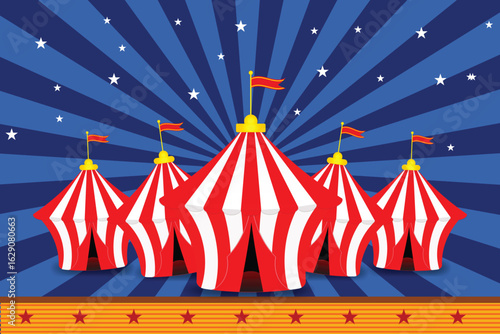 Circus tent background, carnival tent on vintage background