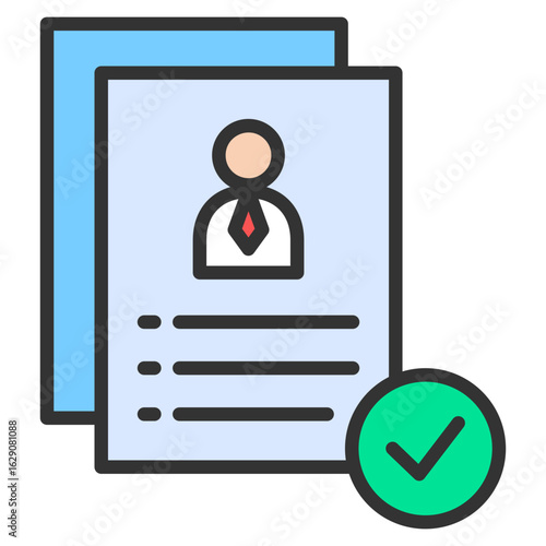 Cv Review Icon Element For Design