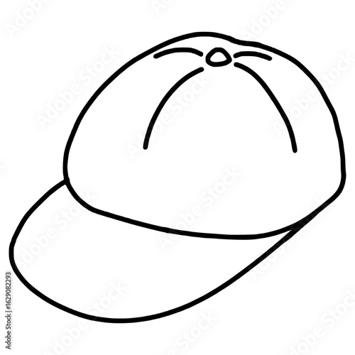visor cap hand drawn outline illustration
