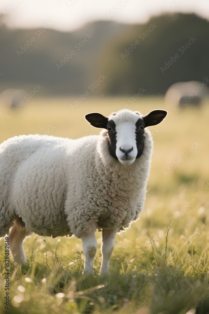 Obraz premium sheep in the field