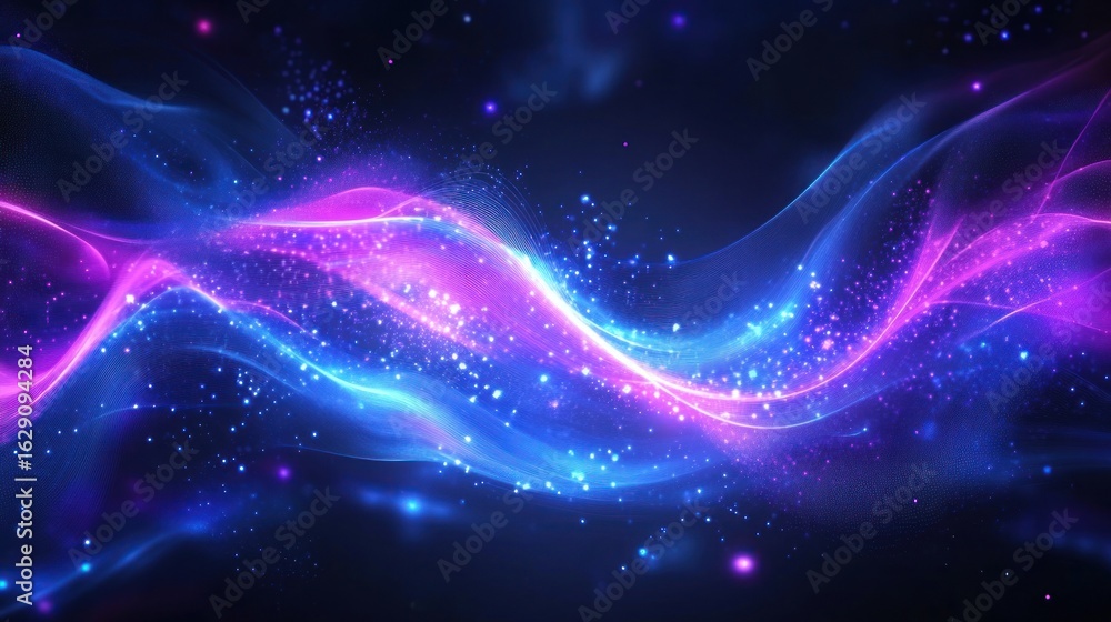 Obraz premium Abstract glowing waves