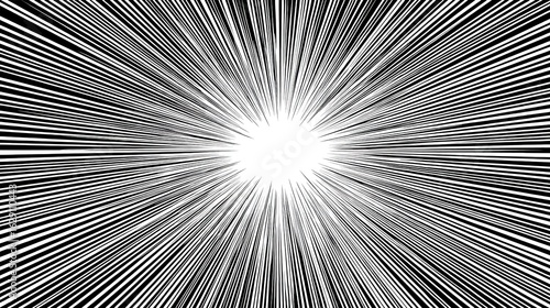 Dynamic Black and White Radiating Lines Background for Graphic Design, Web Banners, and Motion Graphics