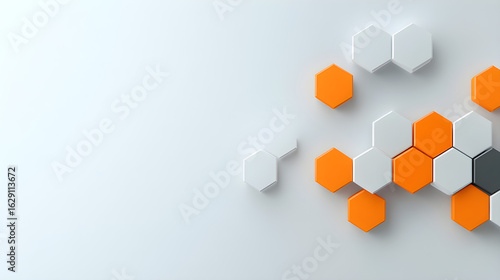 abstract background with hexagons