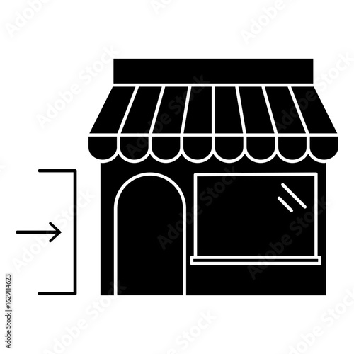 Market Entry Icon Vector Illustration