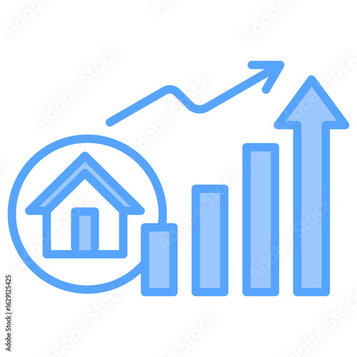 Housing Demand Blue Icon