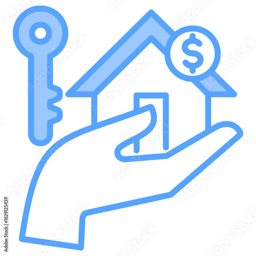 Rental Income Blue Icon