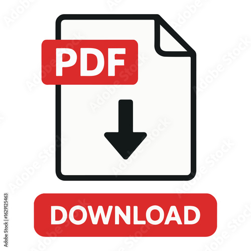 Download PDF Icon with Arrow Symbolizes File Acquisition and Document Saving for Offline Access and Archival Purposes