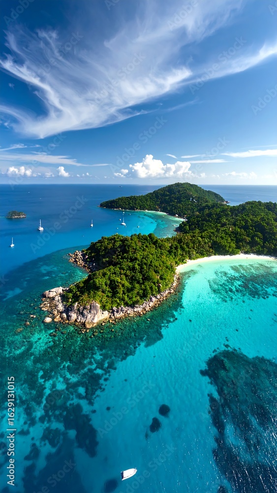 Fototapeta premium Tropical Islands Aerial View