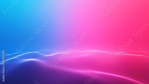 Abstract Pink Blue Waves Background.