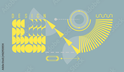 Art composition. Geometrical background. Cover design template. Vector illustration for brochure, poster, card, poster, presentation, flyer or banner.