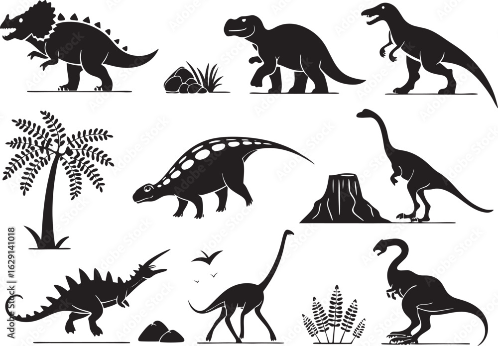 Naklejka premium underwater landscapes icons on white background