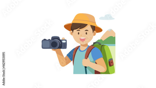 A cartoon sushi nigiri with salmon topping and a smiling face on a white background is walking