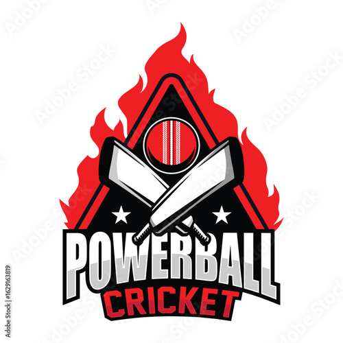 Cricket Sports Logo Design Vector