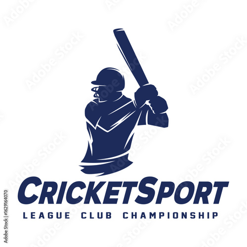Cricket Sports Logo Design Vector