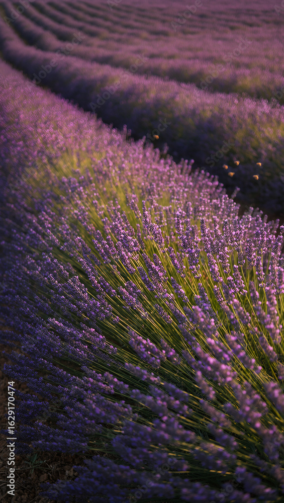 Fototapeta premium Lavender Field at Golden Hour