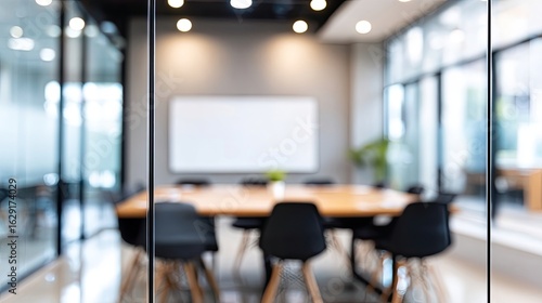 Wallpaper Mural Modern Boardroom: Capturing a modern boardroom setting, where sleek design and contemporary elements converge to create a space of collaboration, decision-making, and progress. Torontodigital.ca