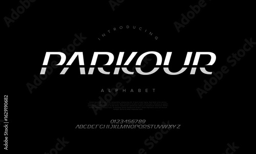Unique italic font with a sliced style, perfect for sports, movement, and urban-inspired branding