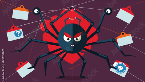 A deceptive spider weaves a web of halftruths and twisted information ping the naive and misinformed..