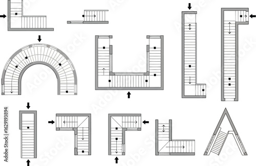 Discover versatile architectural staircase plans for modern building designs