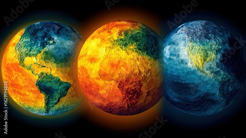 Climate models simulating future weather patterns, temperature changes, and environmental shifts to support climate science and policy
