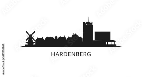 Hardenberg Skyline Cityscape Silhouette.