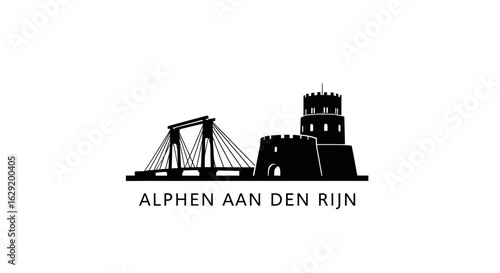 Alphen Aan Den Rijn Icon Silhouette.