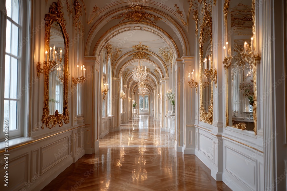 Fototapeta premium Luxurious, ornate hallway