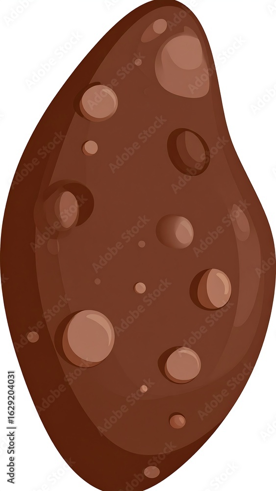 Fototapeta premium Chocolate-colored oval with speckled spots