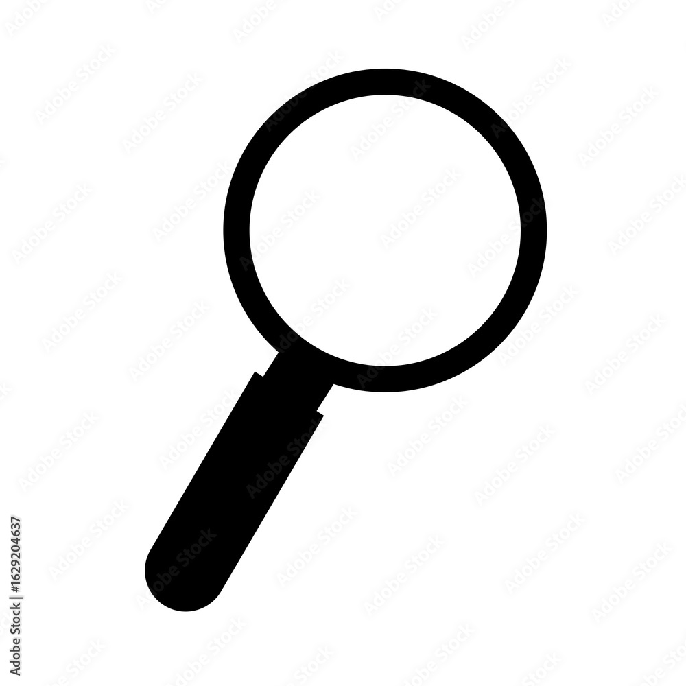 magnifying glass silhouette isolated on transparent background magnifying glass silhouette isolated on transparent background