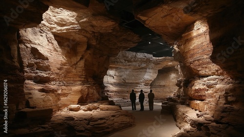 Wallpaper Mural Cave sediment layers document geological history through accumulated deposits, preserving fossils and clues to past climates underground. Torontodigital.ca