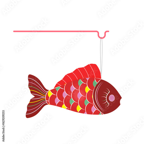 Carp Lantern – Traditional Vietnamese Mid-Autumn Festival Symbol Illustration