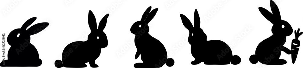 Fototapeta premium silhouette of a rabbit